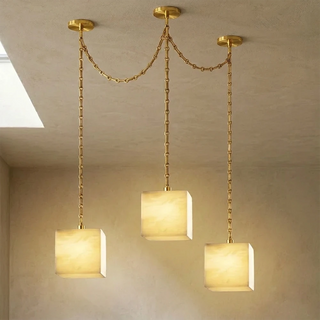 Alabaster Square Chain Chandelier