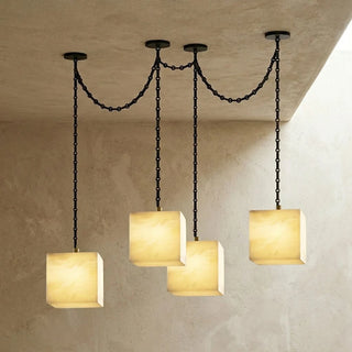 Alabaster Square Chain Chandelier
