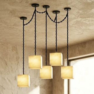 Alabaster Square Chain Chandelier