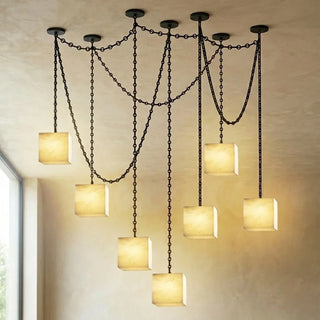 Alabaster Square Chain Chandelier