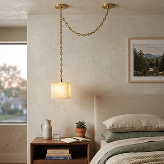 Alabaster Square Chain Chandelier