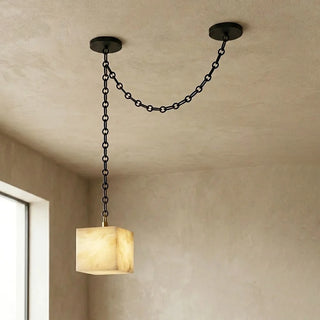 Alabaster Square Chain Chandelier