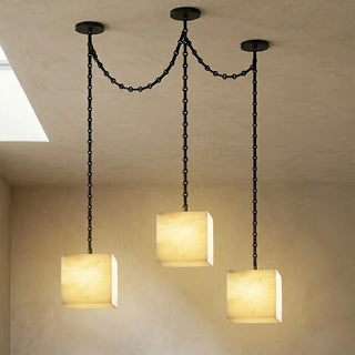 Alabaster Square Chain Chandelier