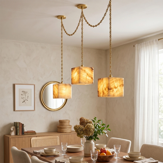 Alabaster Square Chain Chandelier