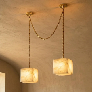 Alabaster Square Chain Chandelier