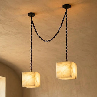 Alabaster Square Chain Chandelier