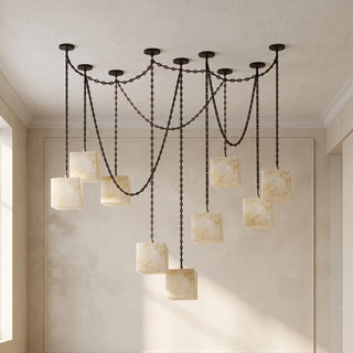 Alabaster Square Chain Chandelier