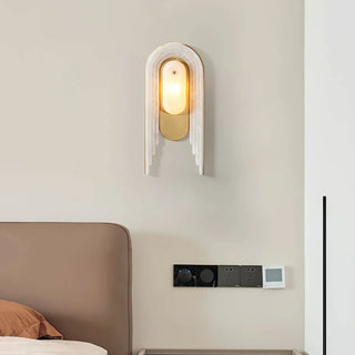 Alabaster Stacked Oval Cascada Wall Sconce - Vidirlighting