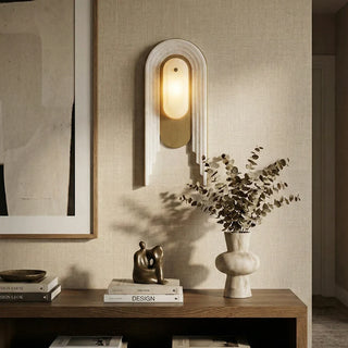 Alabaster Stacked Oval Cascada Wall Sconce - Vidirlighting
