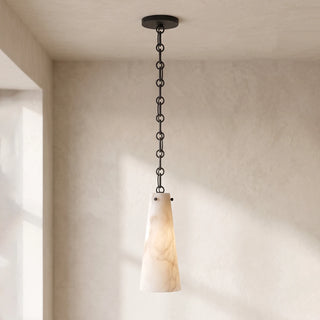 Alabaster Tapered Chain Chandelier