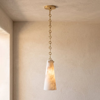 Alabaster Tapered Chain Chandelier