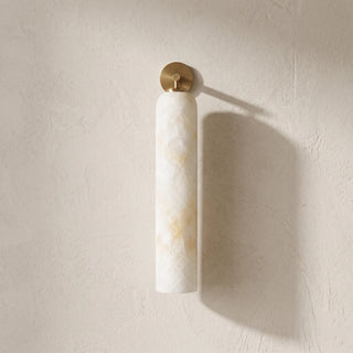Alabaster Tube Cylinder Wall Sconce