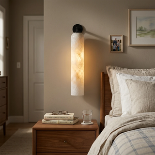 Alabaster Tube Cylinder Wall Sconce