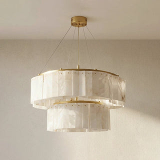 Alabaster diamond chandelier