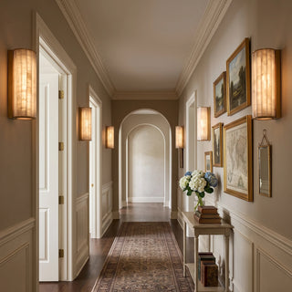 Alcott Fluted Alabaster Column Wall Sconce