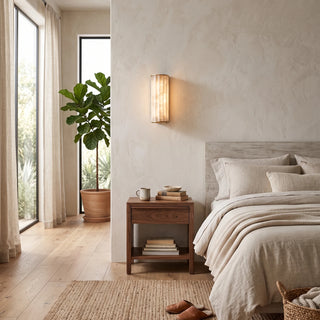 Alcott Fluted Alabaster Column Wall Sconce