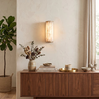 Alcott Fluted Alabaster Column Wall Sconce