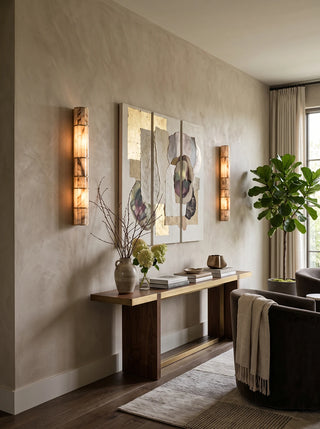 Alcott Fluted Alabaster Column Wall Sconce