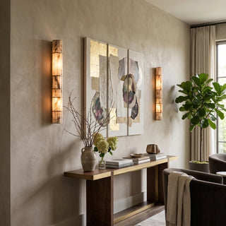 Alcott Fluted Alabaster Column Wall Sconce