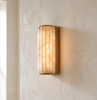 Alcott Fluted Alabaster Column Wall Sconce