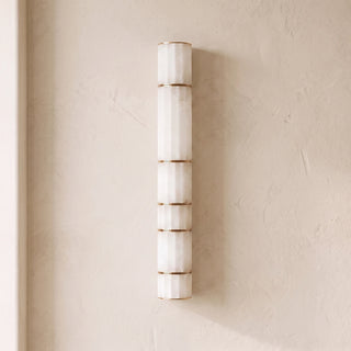 Alcott Fluted Alabaster Column Wall Sconce