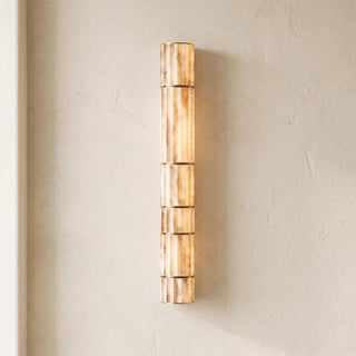 Alcott Fluted Alabaster Column Wall Sconce