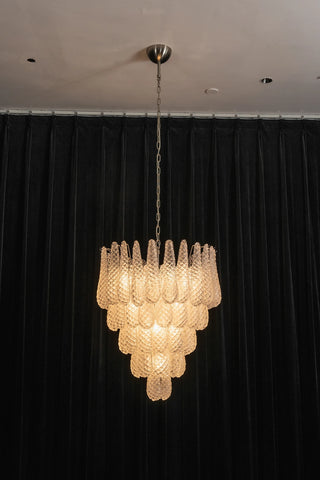 Amaris Tiered Teardrop Glass Chandelier