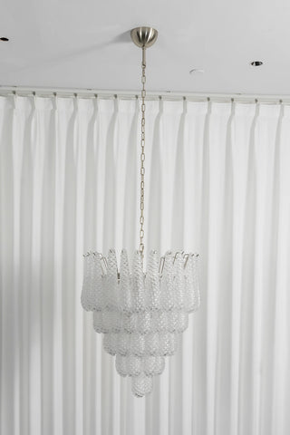 Amaris Tiered Teardrop Glass Chandelier