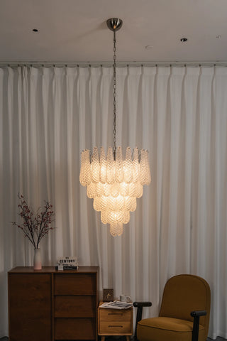 Amaris Tiered Teardrop Glass Chandelier