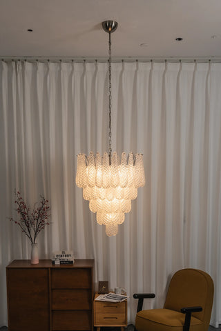 Amaris Tiered Teardrop Glass Chandelier