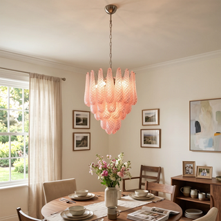 Amaris Tiered Teardrop Glass Chandelier