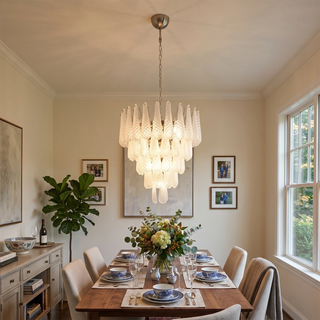 Amaris Tiered Teardrop Glass Chandelier