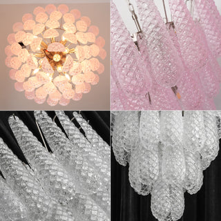 Amaris Tiered Teardrop Glass Chandelier