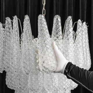 Amaris Tiered Teardrop Glass Chandelier
