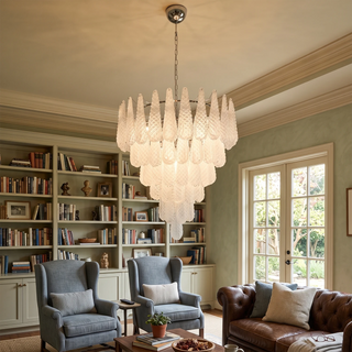 Amaris Tiered Teardrop Glass Chandelier