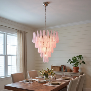 Amaris Tiered Teardrop Glass Chandelier