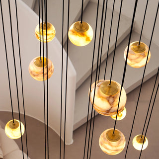 Ambrose Alabaster Globe Cascade Chandelier