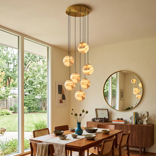 Ambrose Alabaster Globe Cascade Chandelier