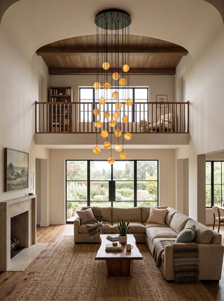 Ambrose Alabaster Globe Cascade Chandelier