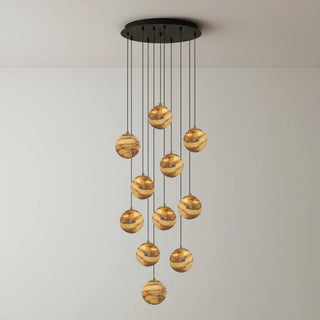 Ambrose Alabaster Globe Cascade Chandelier