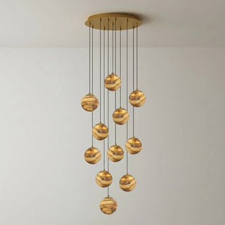 Ambrose Alabaster Globe Cascade Chandelier