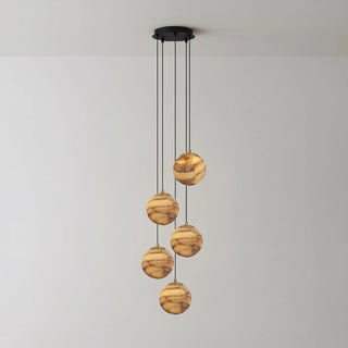 Ambrose Alabaster Globe Cascade Chandelier