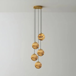 Ambrose Alabaster Globe Cascade Chandelier