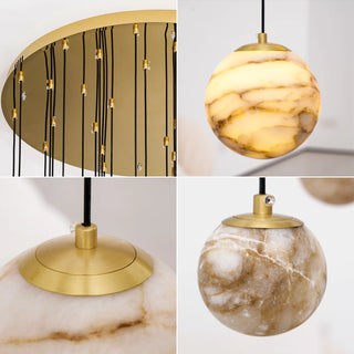 Ambrose Alabaster Globe Cascade Chandelier