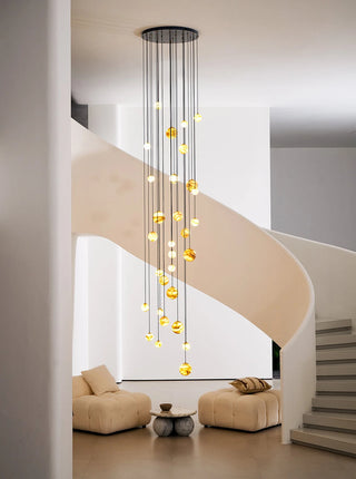 Ambrose Alabaster Globe Cascade Chandelier