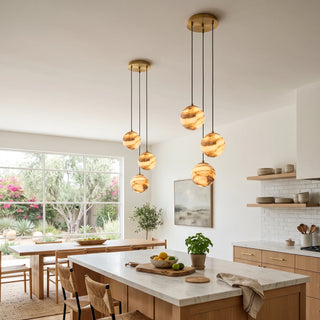 Ambrose Alabaster Globe Cascade Chandelier