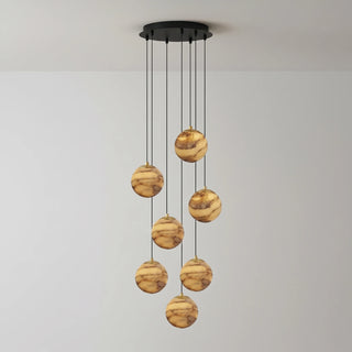 Ambrose Alabaster Globe Cascade Chandelier