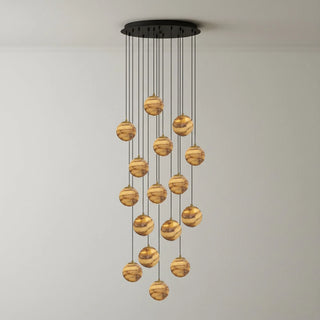Ambrose Alabaster Globe Cascade Chandelier