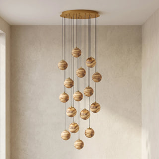Ambrose Alabaster Globe Cascade Chandelier