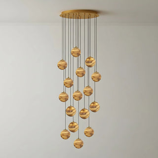 Ambrose Alabaster Globe Cascade Chandelier